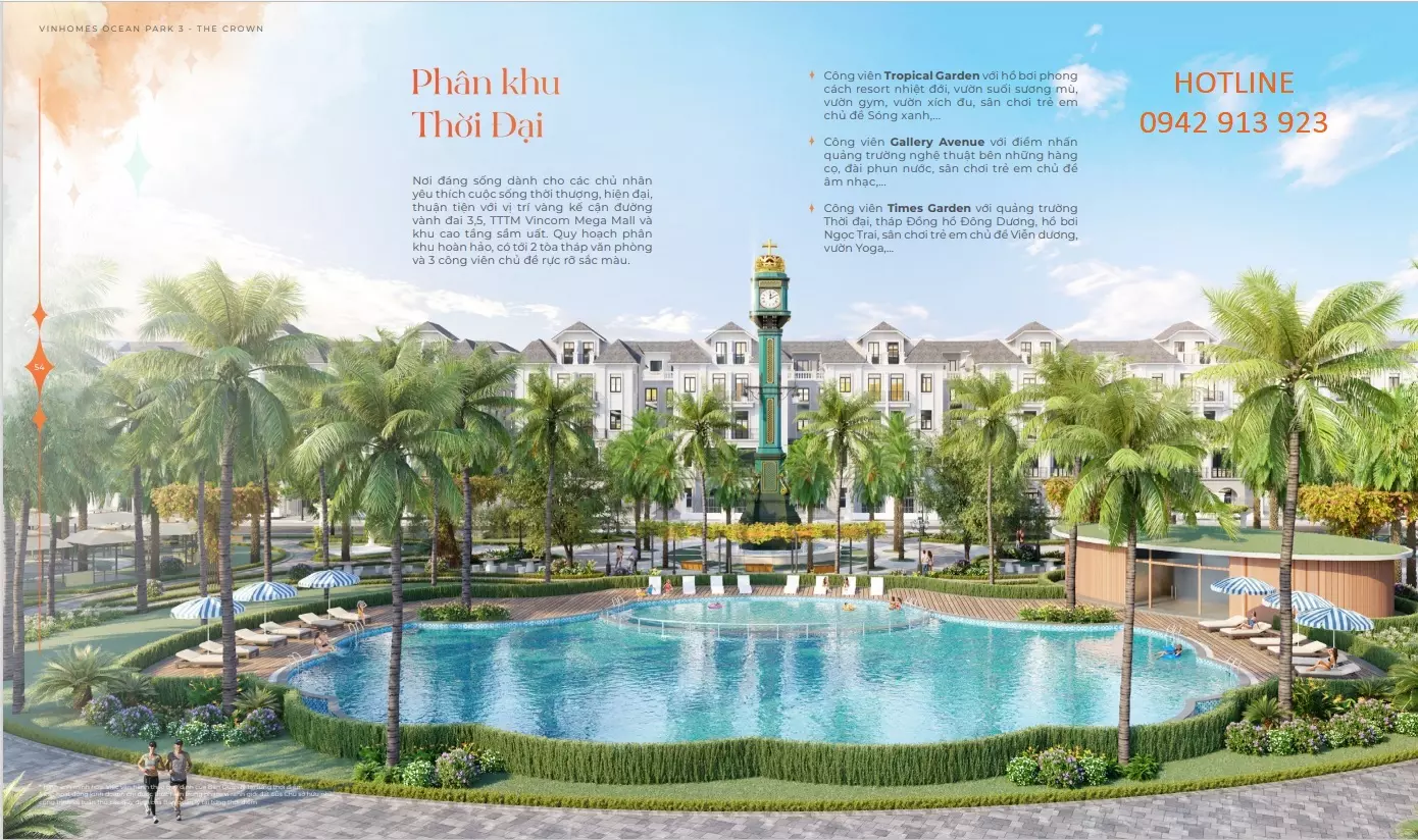 Liền kề, shophouse phân khu Thời Đại Vinhomes Ocean Park 3 - The Crown