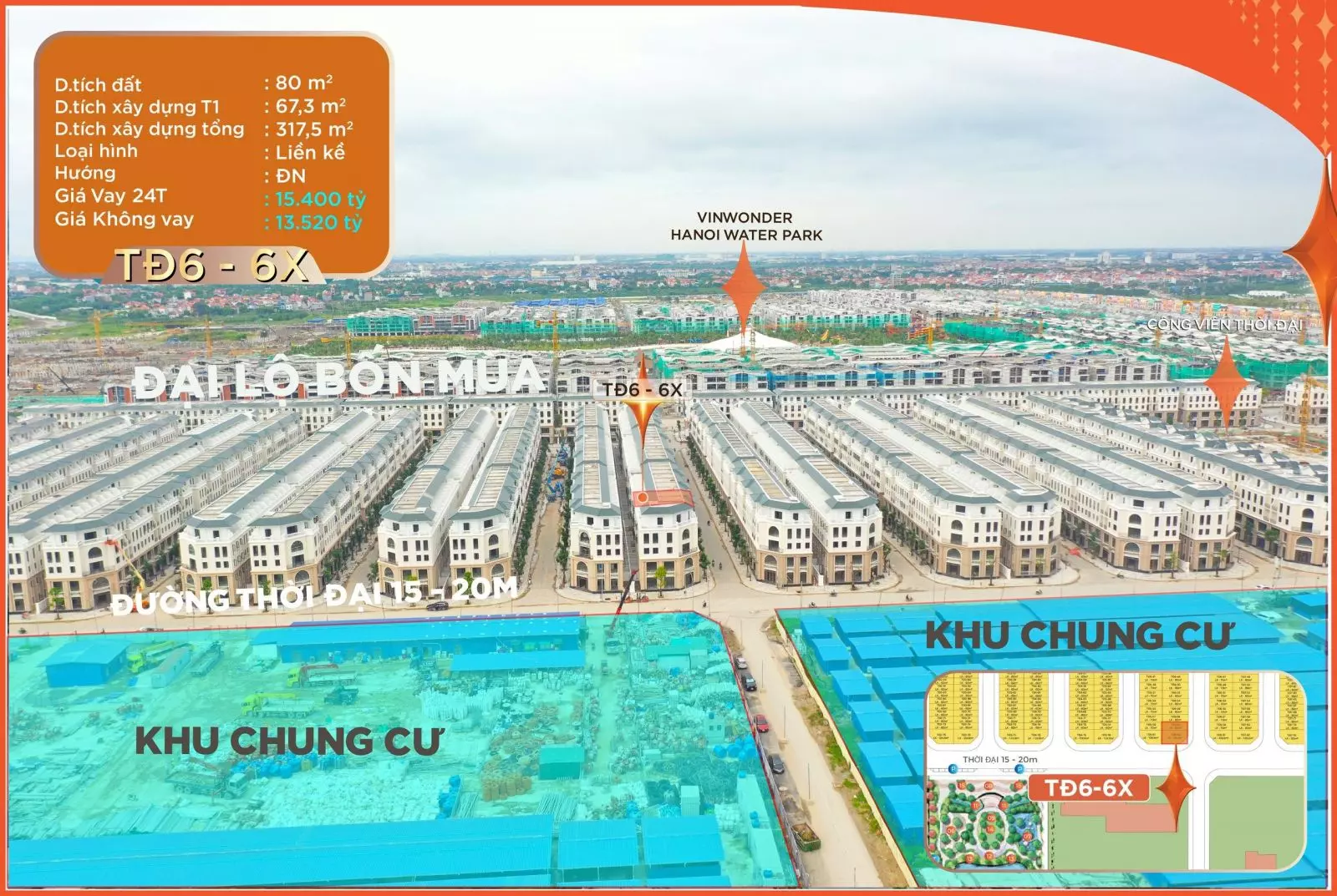 Shophouse Thời đại 6 - 60 Vinhomes Ocean Park 3