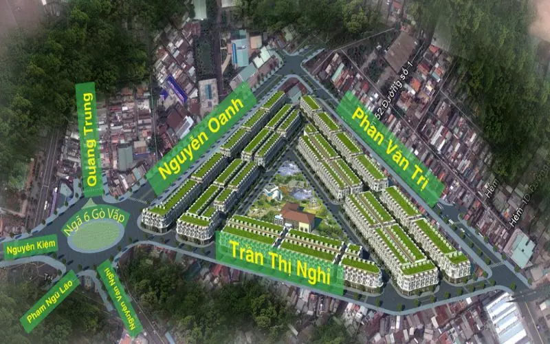 Dự án Cityland Center Hills nằm tại vị trí "tam giác vàng" Quận Gò Vấp