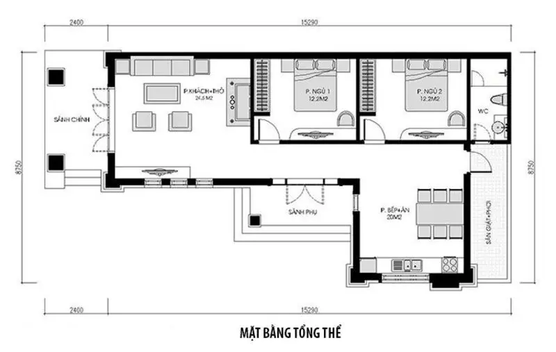 Bản vẽ nhà cấp 4 5x10m