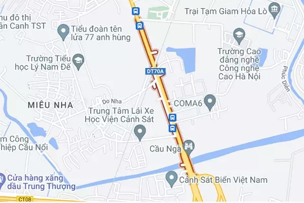 vị trí bán nhà Miêu Nha