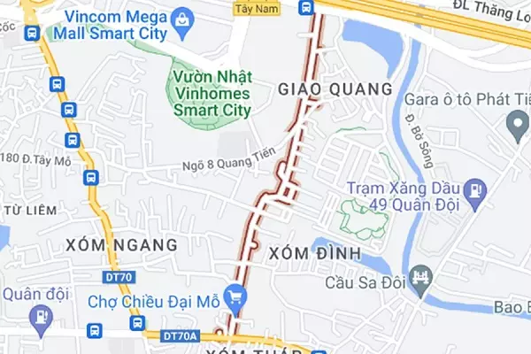 Vị trí bán nhà Quang Tiến