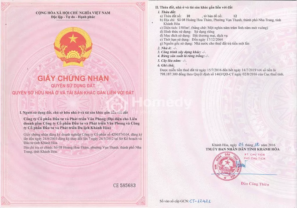 Thông tin đất cấp cho đơn vị, tổ chức, cá nhân