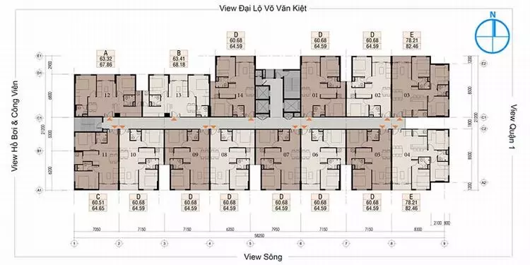 Mặt bằng dự án West Intela