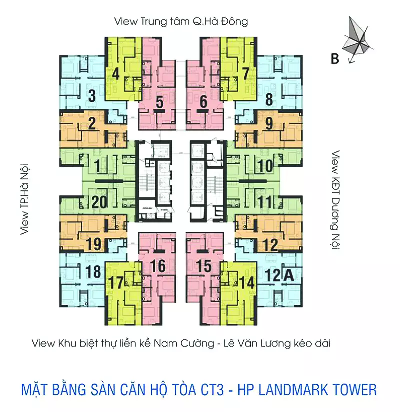 Mặt bằng căn hộ HP Landmark Tower