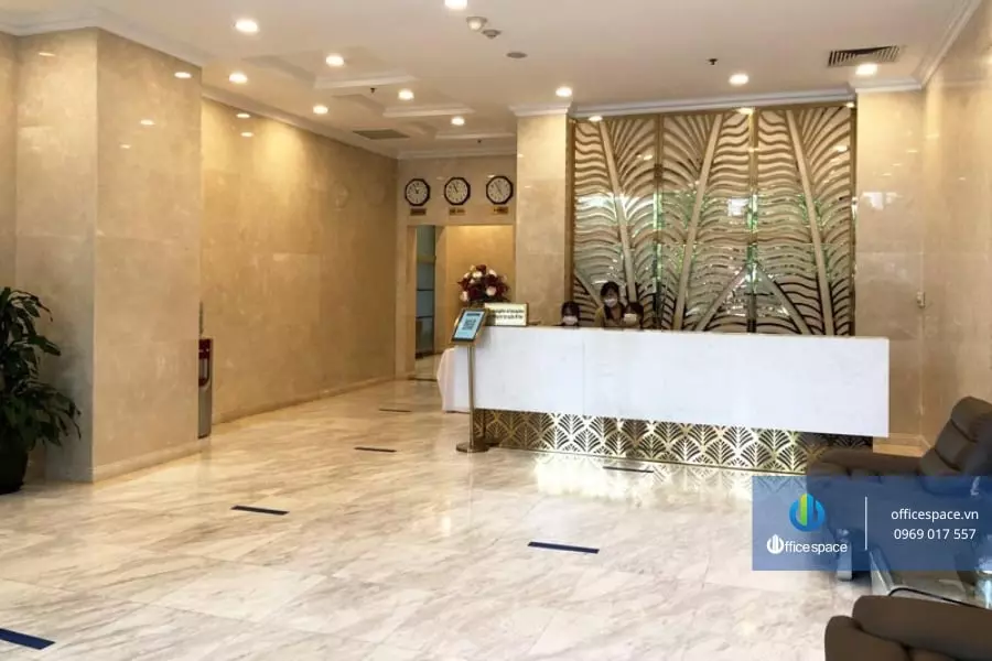 Sảnh lễ tân tại Tòa nhà Hòa Bình International Towers Hoàng Quốc Việt