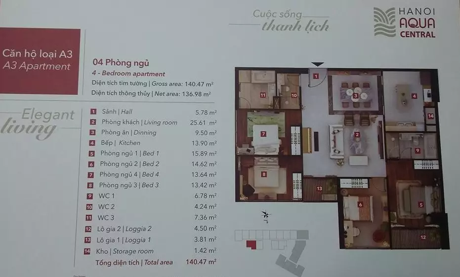 Chung cư Hà Nội Aqua Central 44 Yên Phụ