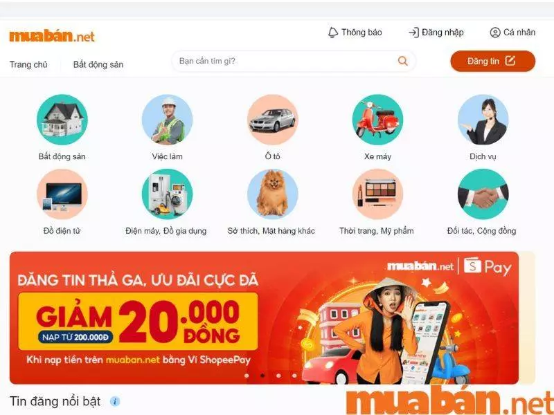 Muaban.net – Trang rao vặt mua bán nhà đất hiệu quả