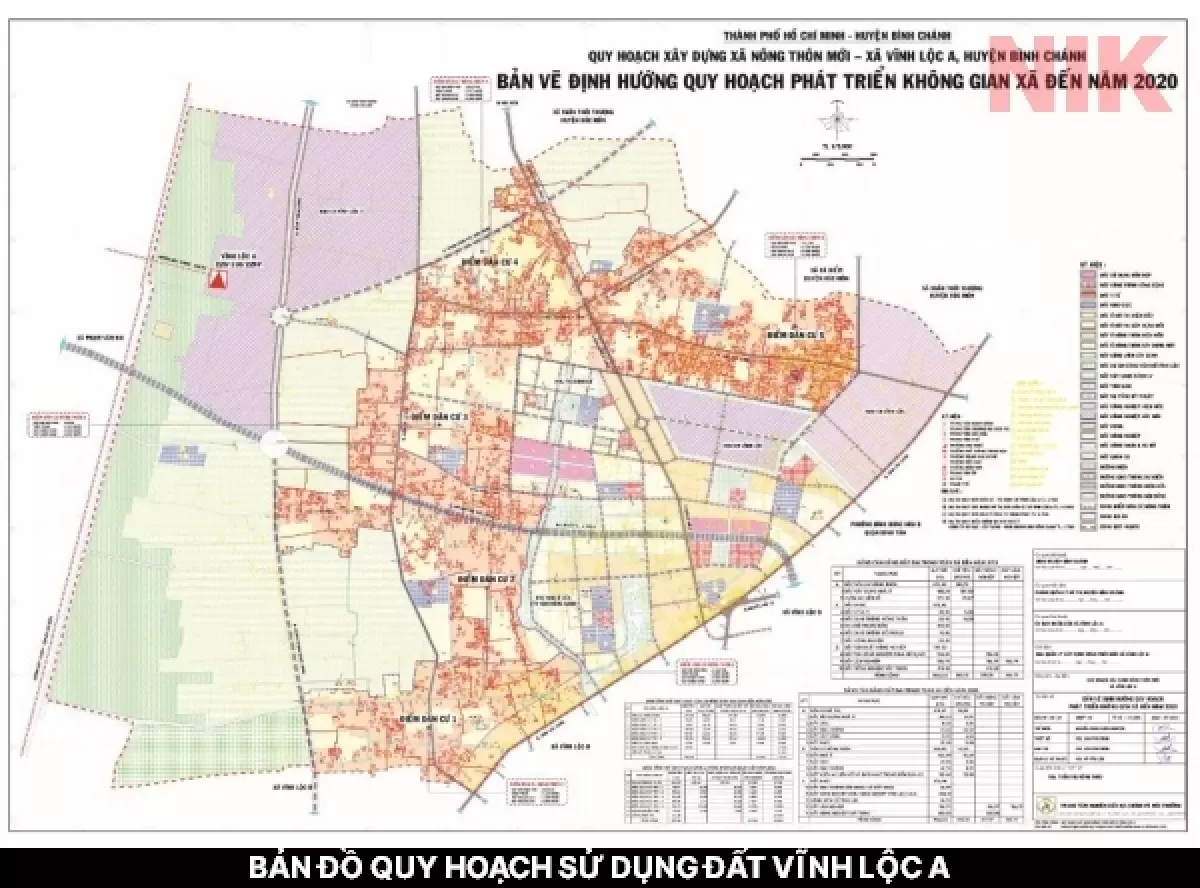 Bản đồ quy hoạch sử dụng đất Vĩnh Lộc A