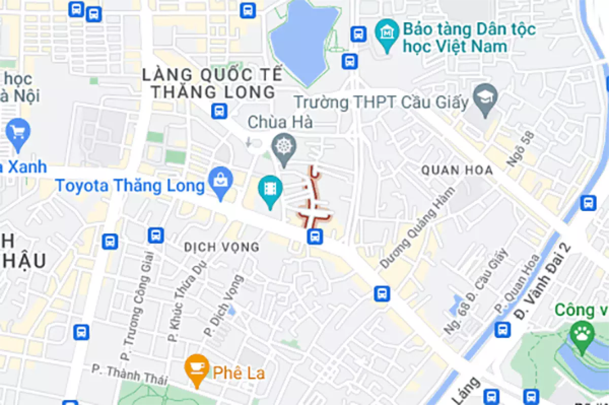 Bản đồ ngõ 260 Cầu Giấy