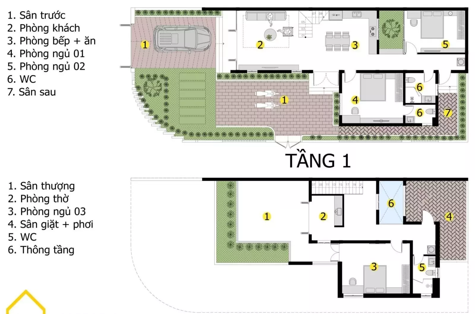 Bố trí cân bằng bất đối xứng cho những ngôi nhà diện tích không vuông vắn