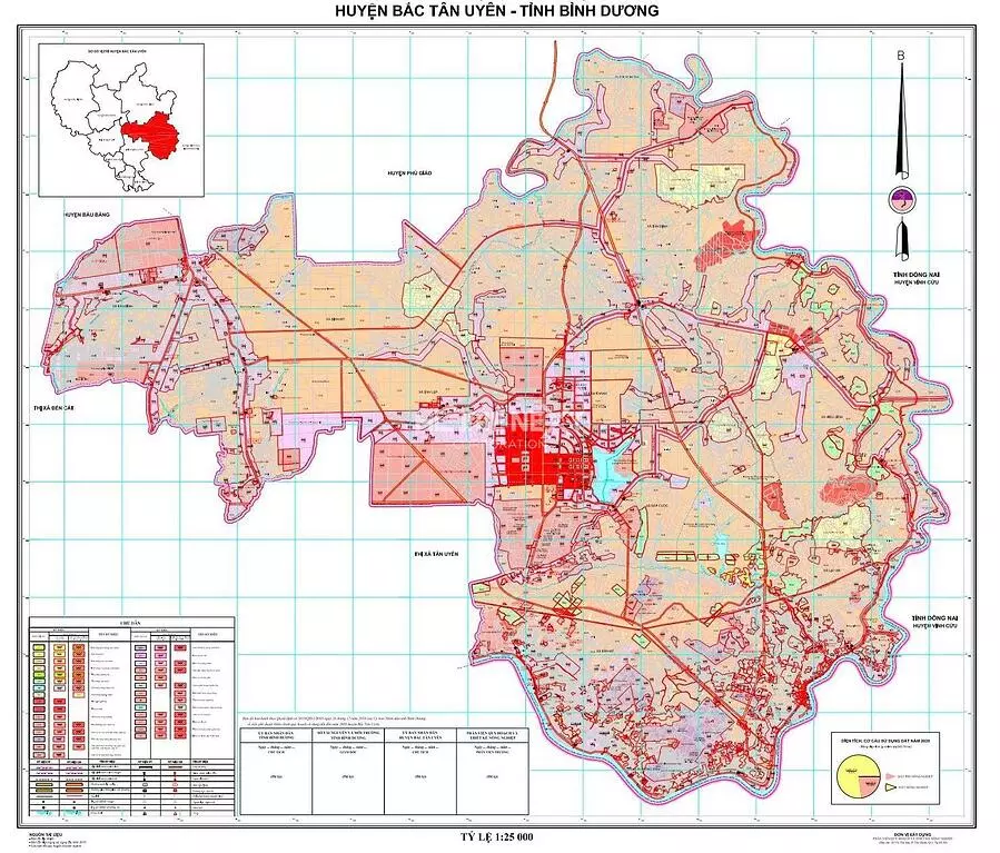 Bản đồ quy hoạch huyện Bắc Tân Uyên
