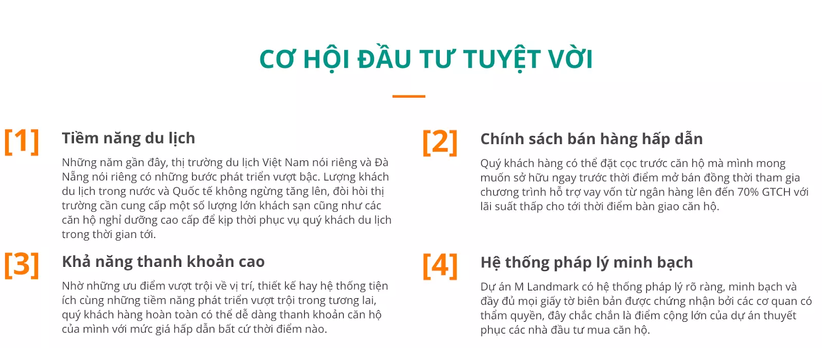 LỢI ÍCH KHI ĐẦU TƯ DỰ ÁN