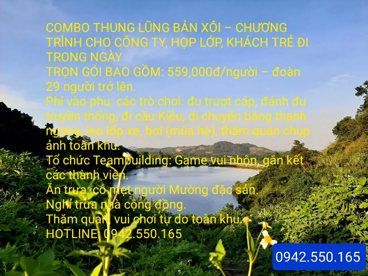 Combo thung lũng bản xôi 2 ngày 1 đêm