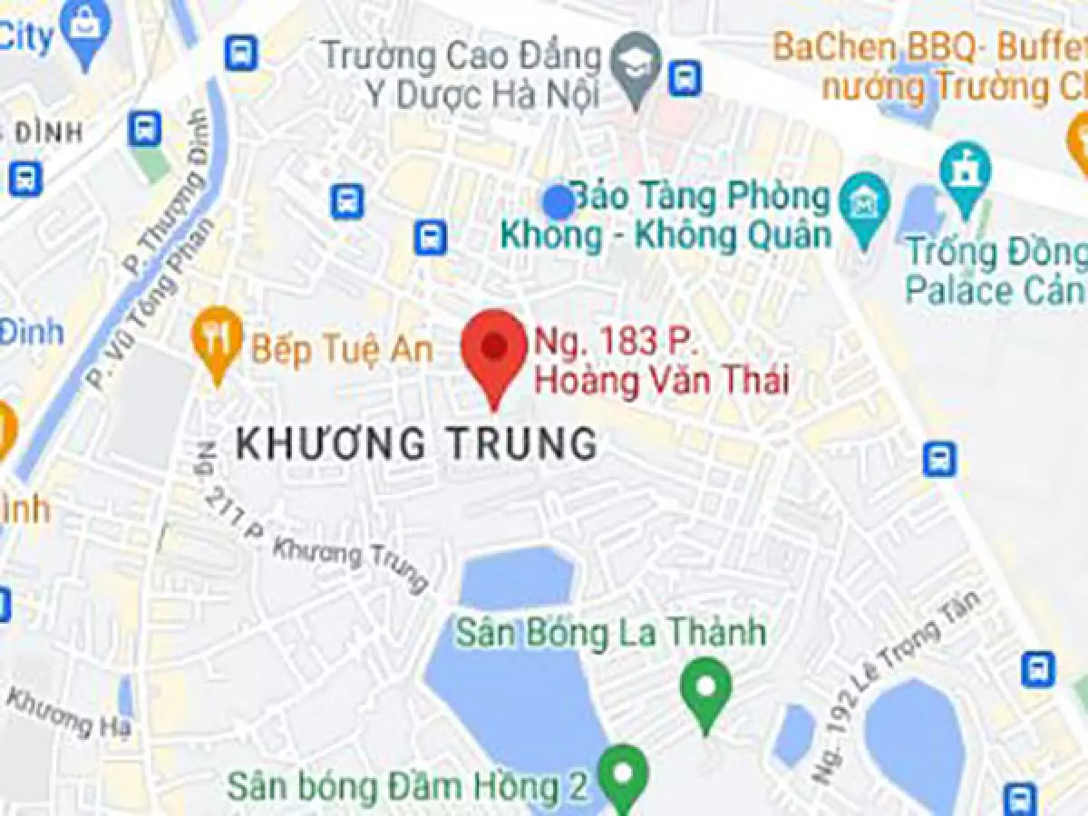 Bản đồ ngõ 183 Hoàng Văn Thái