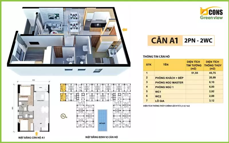 Thiết kế căn hộ Bcons Big C