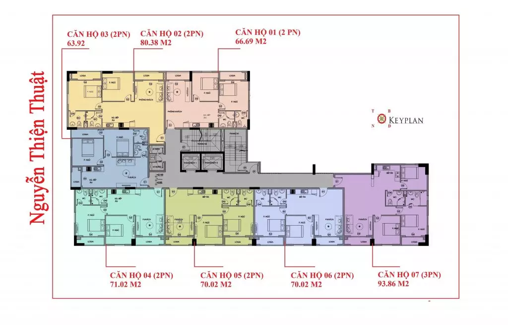 Mặt bằng căn hộ Tecco Central Home