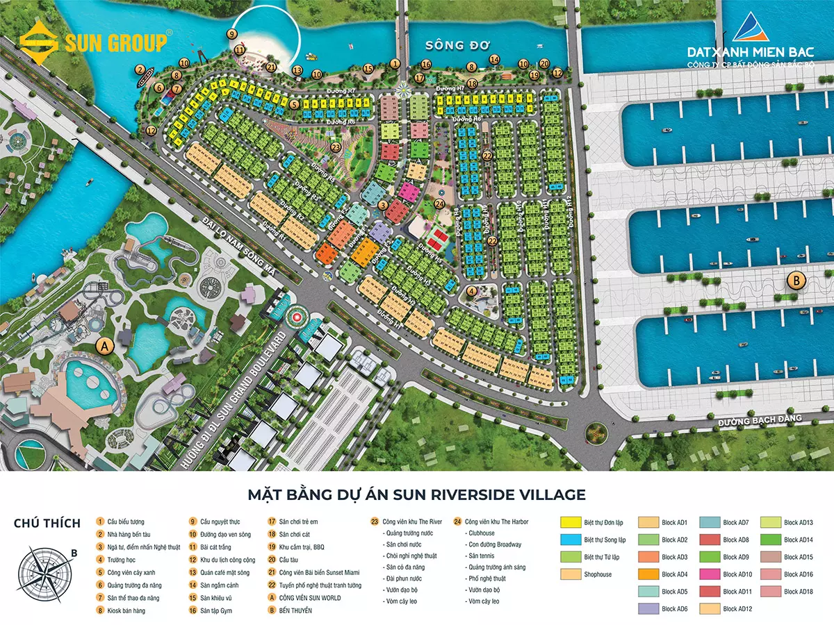 Mặt bằng Sun Riverside Village Sầm Sơn