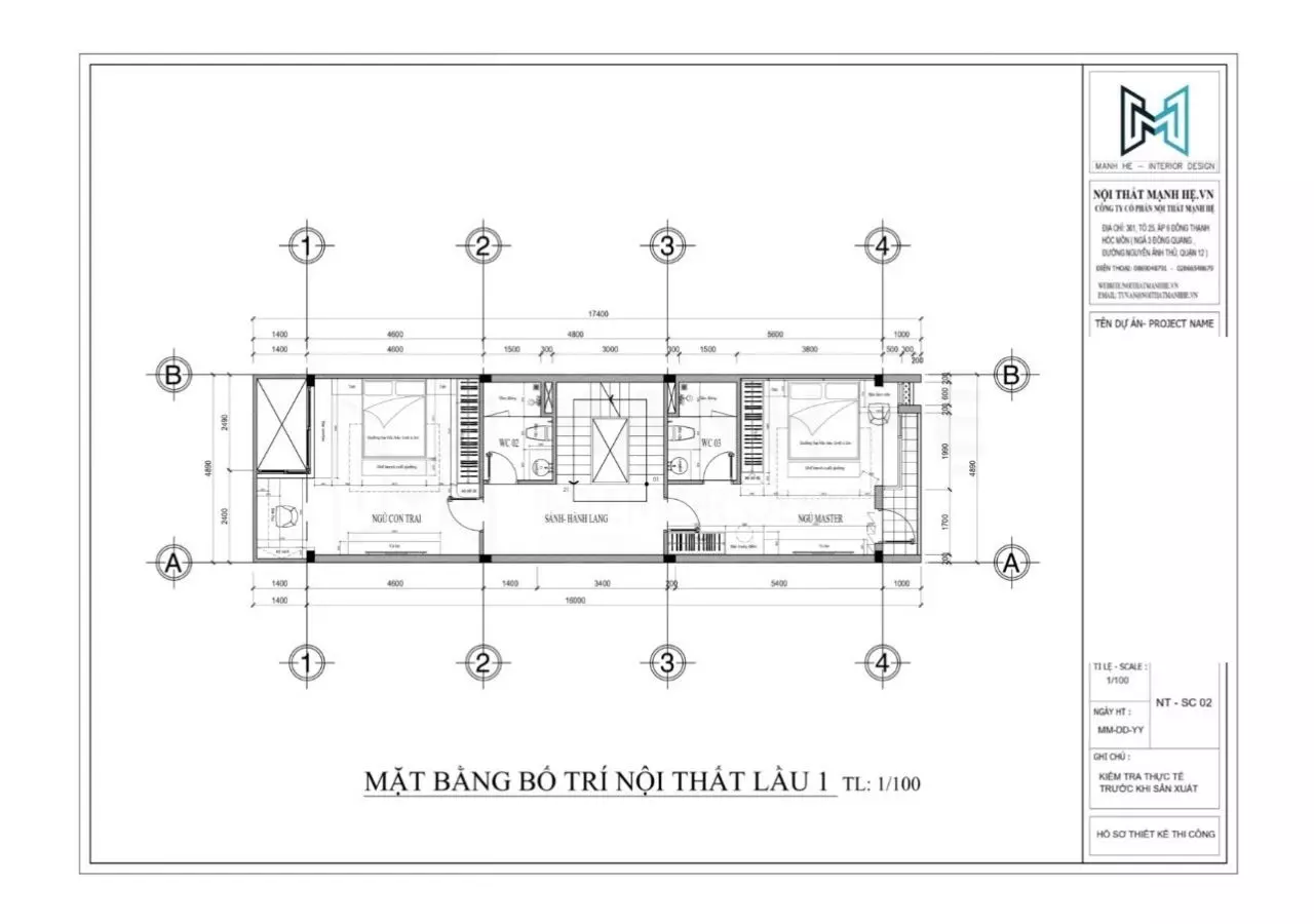 Bố trí mặt bằng nội thất nhà lô phố