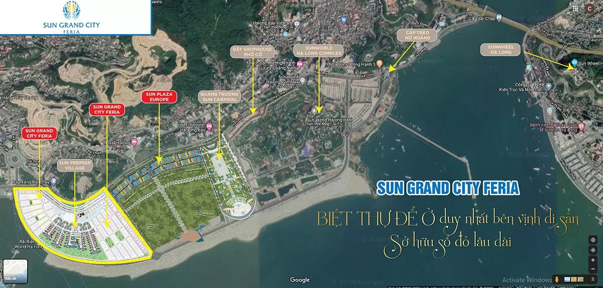 Vị Trí Khu Biệt Thự Để Ở Sun Grand City Feria.