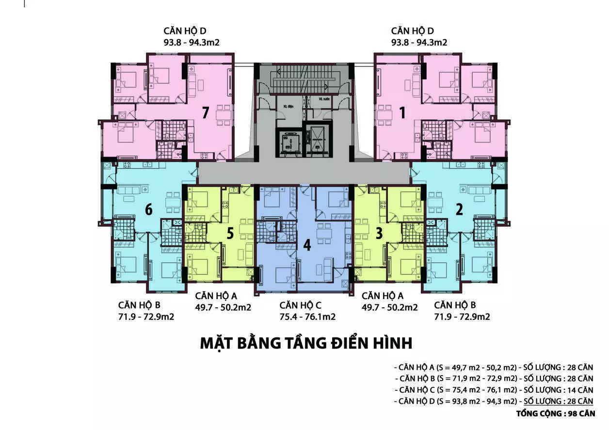 Mặt bằng dự án căn hộ Raemian Đông Thuận Quận 12