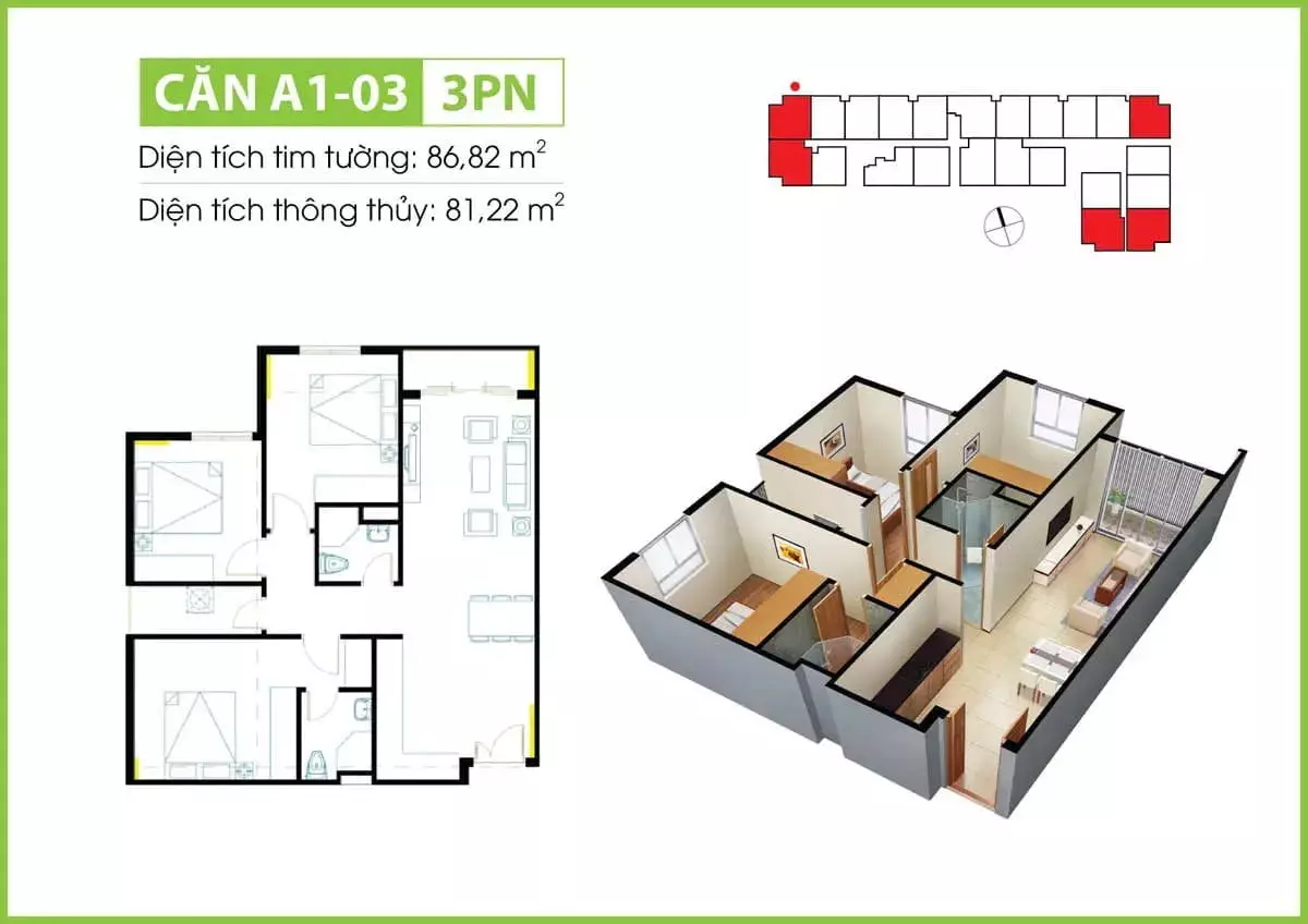 Thiết Kế Căn hộ 86m2