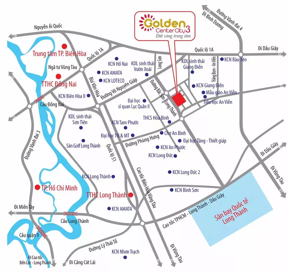 Vị trí dự án Golden Center City 3