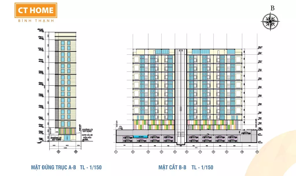 mặt bằng căn hộ CT Home