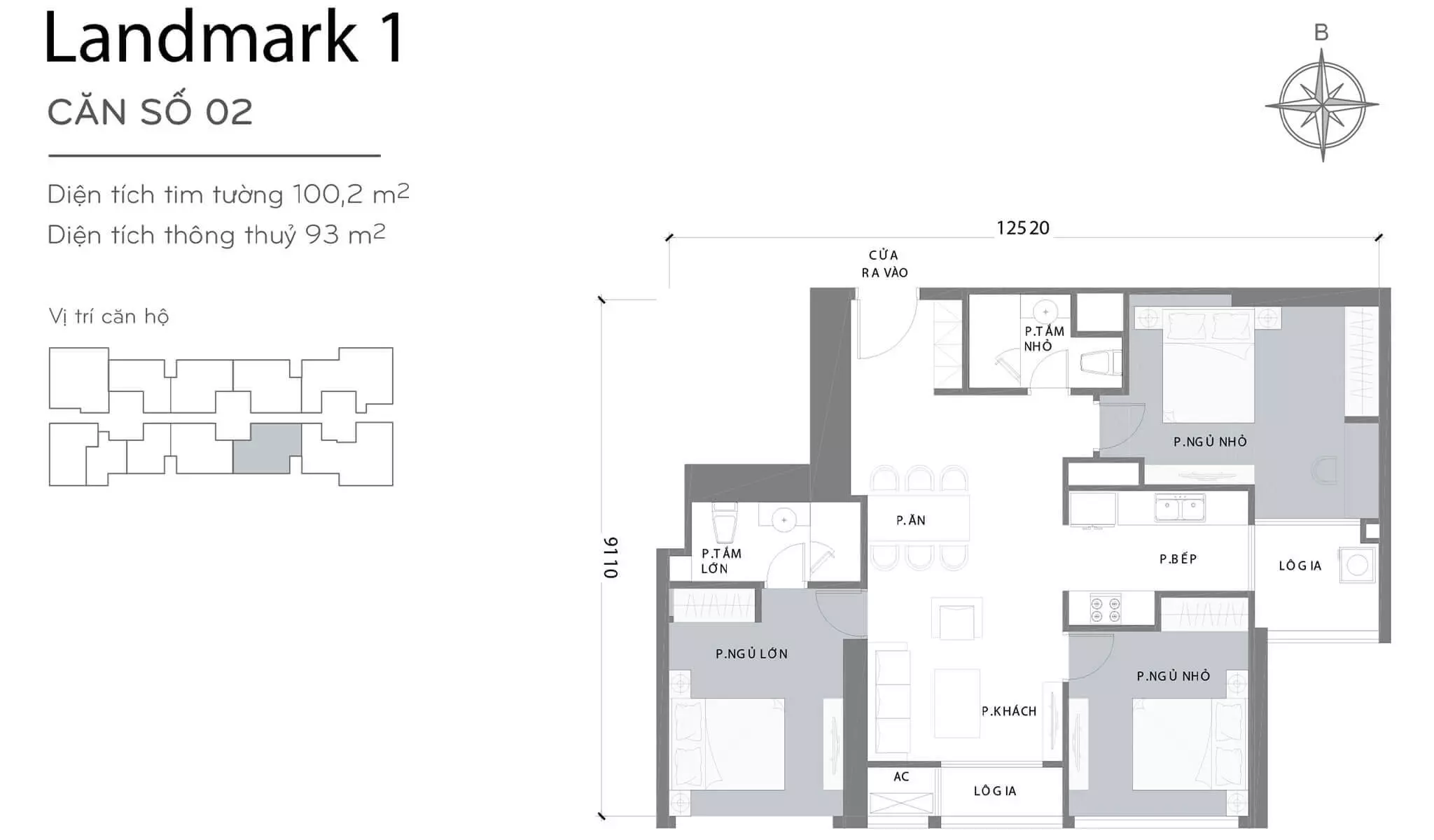 Layout căn hộ số 6 Landmark 1 L1-06