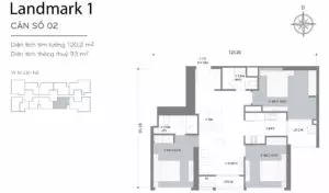 Layout căn hộ số 7 Landmark 1 L1-07