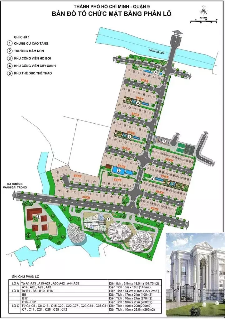 Mặt bằng phân lô dự án The Classia