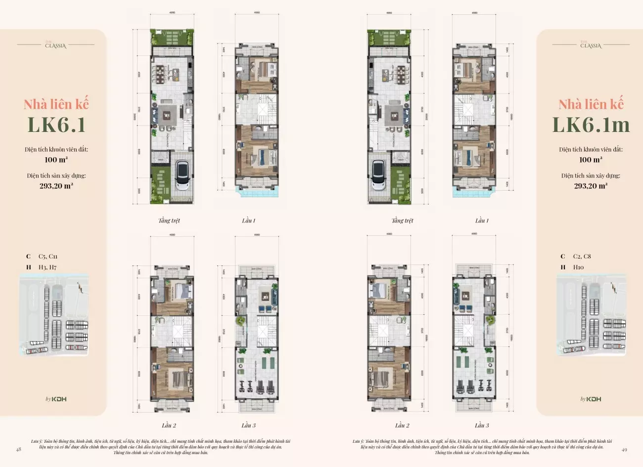 Thiết kế nhà phố 5x20m (100m2) The Classia Khang Điền