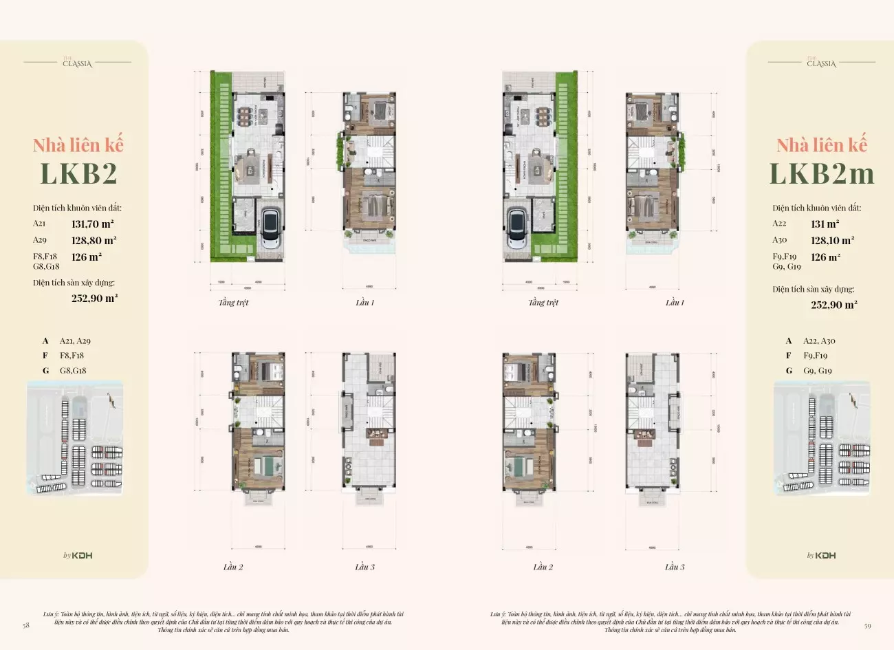 Thiết kế liên kế bìa 7x19m (133m2) The Classia Khang Điền