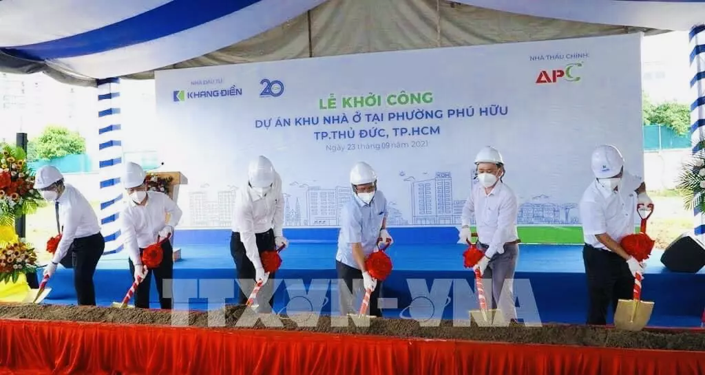 Tiến độ biệt thự nhà phố The Classia Khang Điền