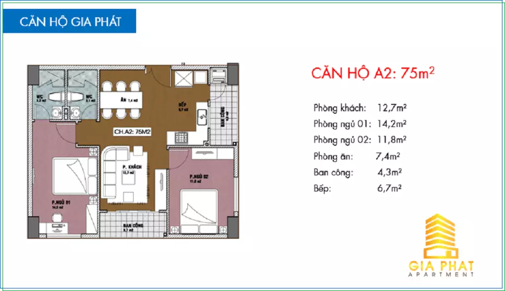 thiet ke can ho Gia Phat Apartment A2