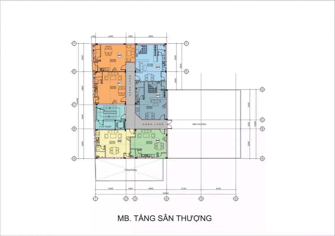 Can ho mau khong co gac lung