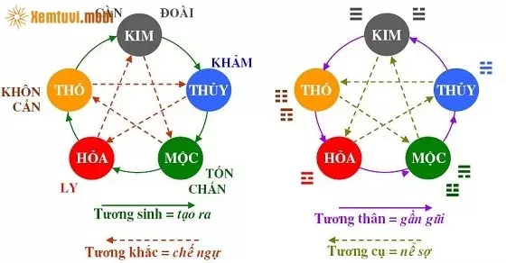 Ứng dụng phong thuỷ ngũ hành