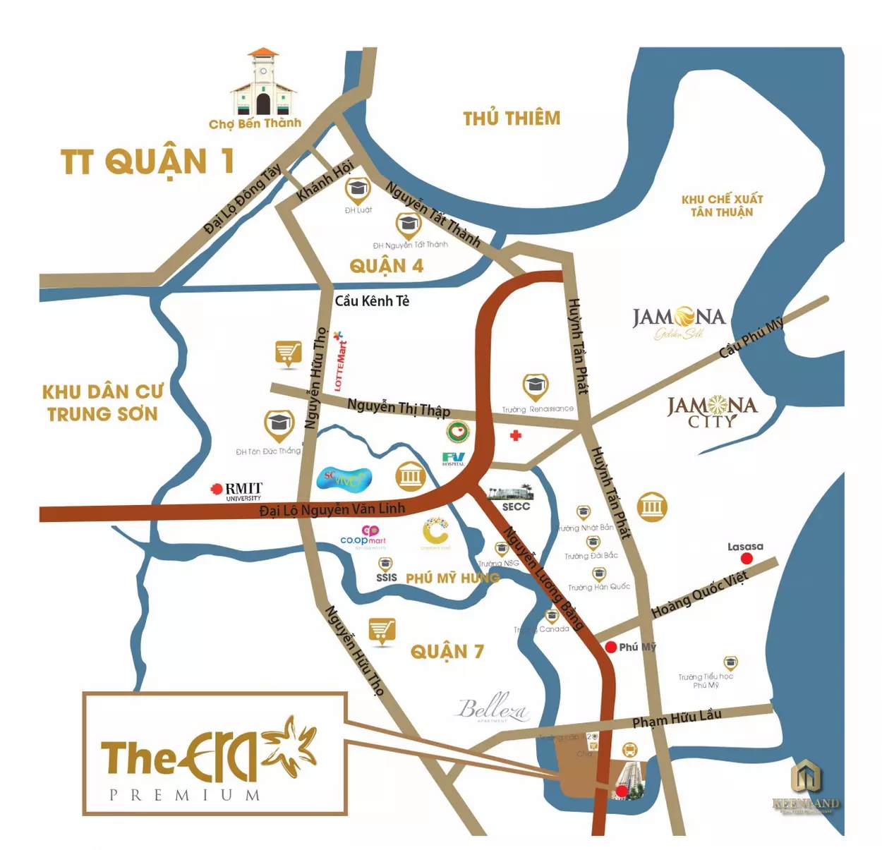 Vị trí căn hộ The Era Town Quận 7