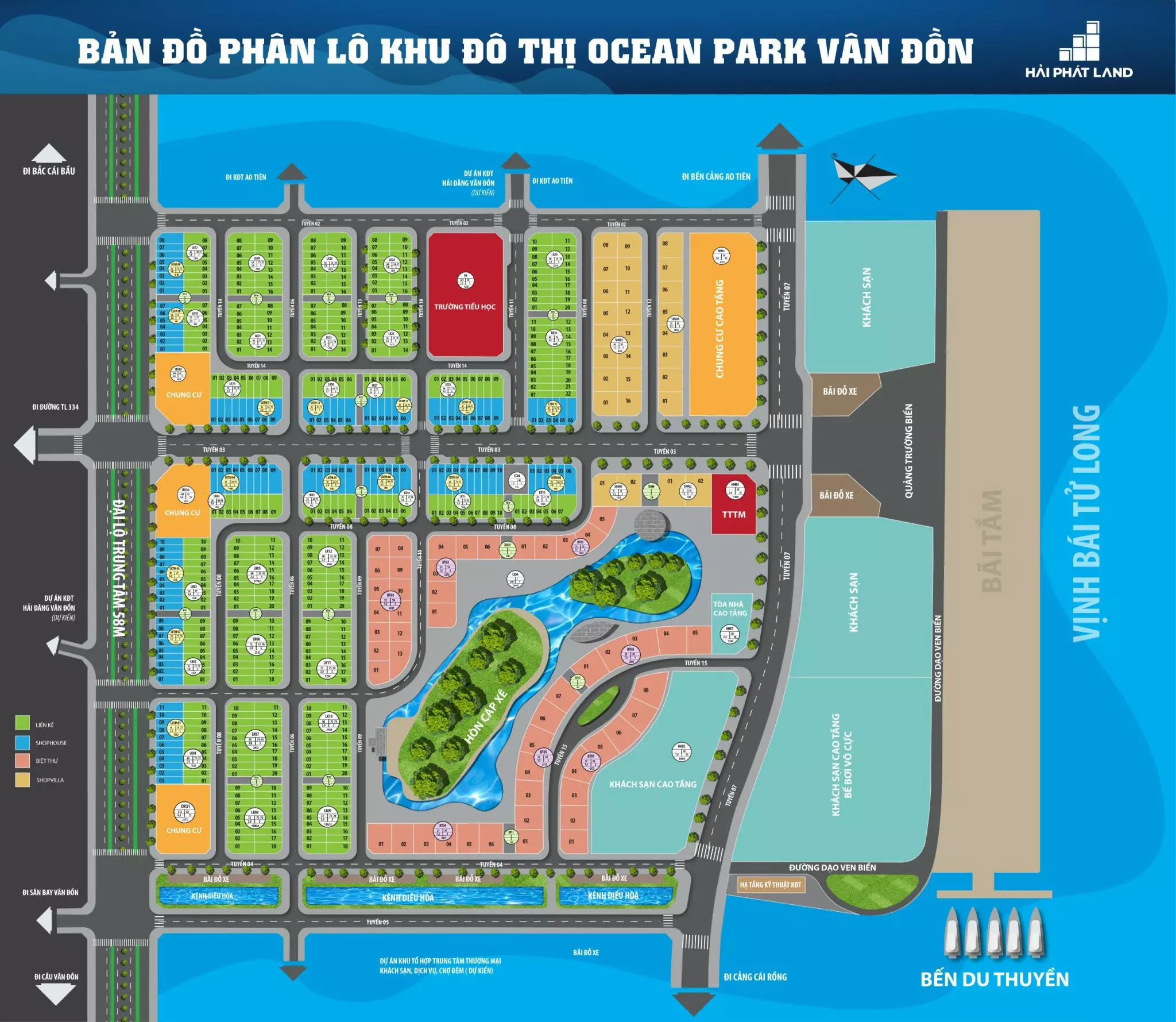 mặt bằng dự án ocean park vân đồn