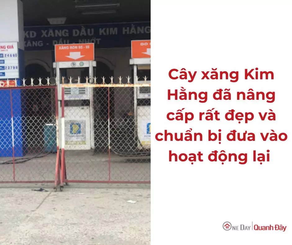 Cây xăng Kim Hằng đã nâng cấp rất đẹp và chuẩn bị đưa vào hoạt động lại