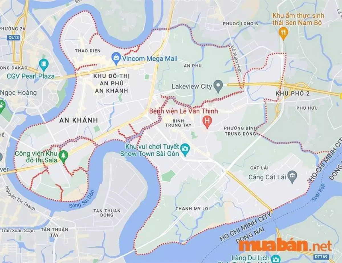 Bản đồ quận 2 TP Hồ Chí Minh