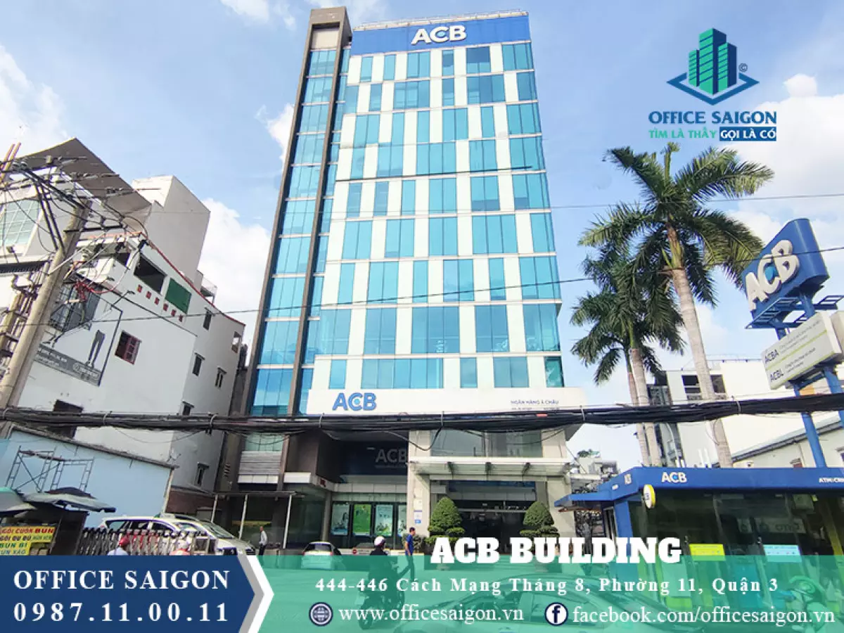 Tòa nhà văn phòng cho thuê chuyên nghiệp ACB Tower số 444 Cách Mạng Tháng 8 Quận 3