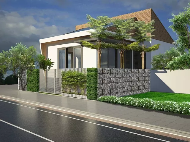 Nhà cấp 4 thiết kế đặc biệt, lấy cảm hứng từ thiết kế của những villas biệt thự cao cấp