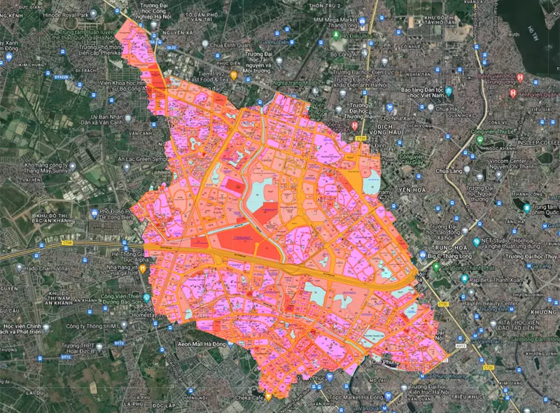 Chi tiết bản đồ quy hoạch quận Nam Từ Liêm