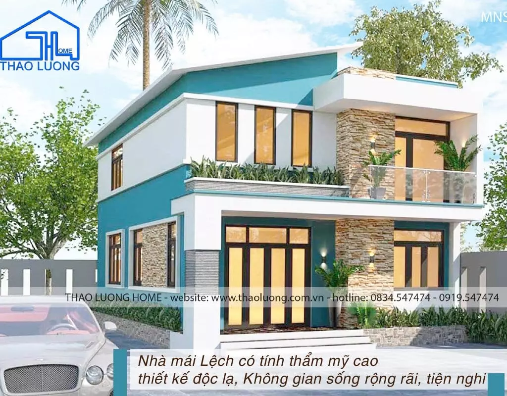 Mẫu nhà mái lệch độc đáo gây ấn tượng từ cái nhìn đầu tiên