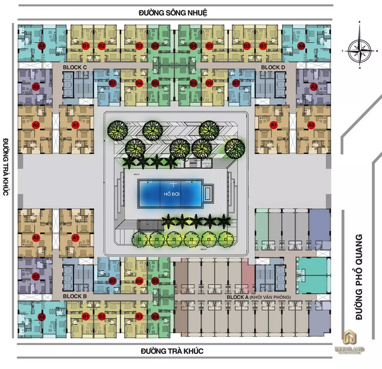 Mặt bằng căn hộ dự án Sky Center