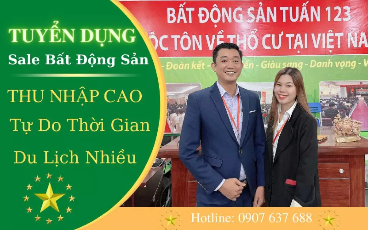 CÔNG TY TUẤN 123 TUYỂN DỤNG NHÂN VIÊN KINH DOANH BẤT ĐỘNG SẢN TẠI HCM