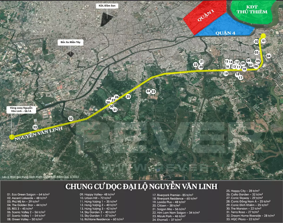 chung cư dọc trục đường nguyễn văn linh