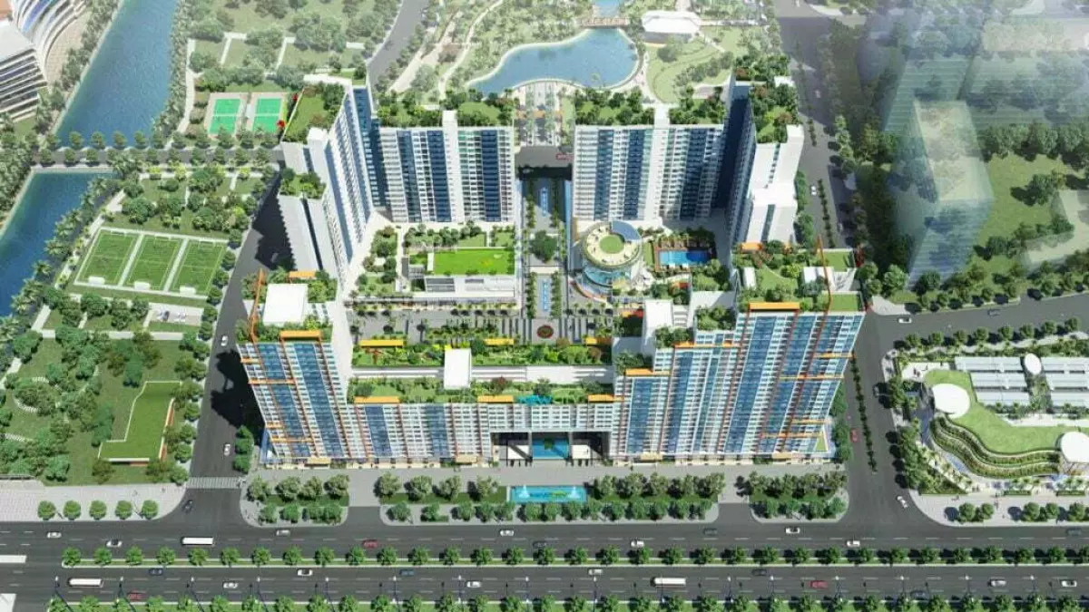 Mặt bằng dự án New City Thủ Thiêm với 4 toà tháp căn hộ cao 25-29 tầng