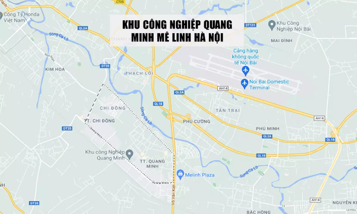 Vị trí khu công nghiệp Quang Minh